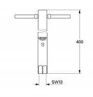 LLAVE DE TUBO LARGA 13mm GROHE